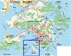 carte de Hong Kong en allemand