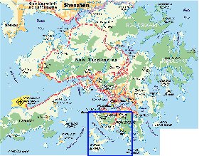 carte de Hong Kong en allemand