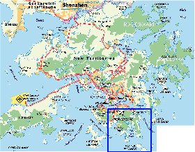 carte de Hong Kong en allemand