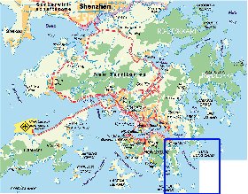 mapa de Hong Kong em alemao