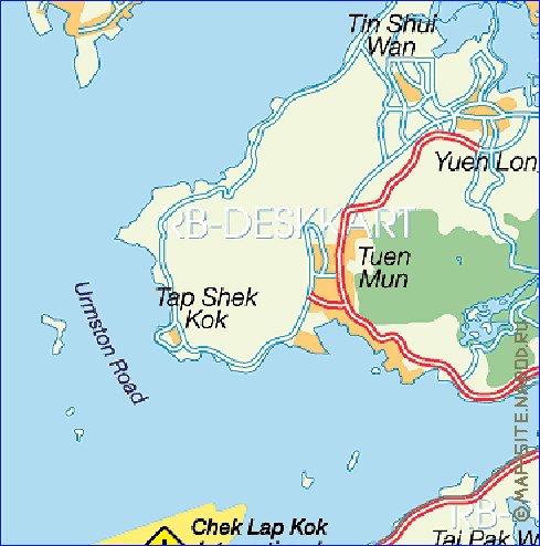 carte de Hong Kong en allemand