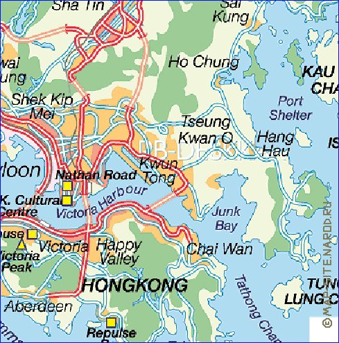 mapa de Hong Kong em alemao