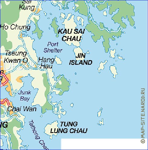 carte de Hong Kong en allemand