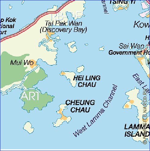 mapa de Hong Kong em alemao