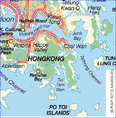 mapa de Hong Kong em alemao