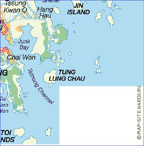 carte de Hong Kong en allemand