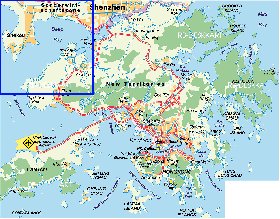 carte de Hong Kong en allemand