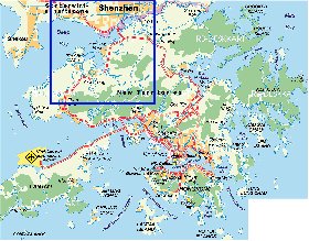 carte de Hong Kong en allemand