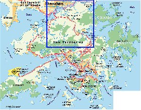 carte de Hong Kong en allemand