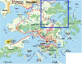 carte de Hong Kong en allemand