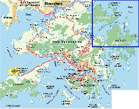 carte de Hong Kong en allemand