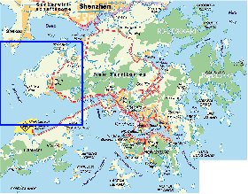 carte de Hong Kong en allemand