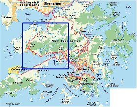 carte de Hong Kong en allemand