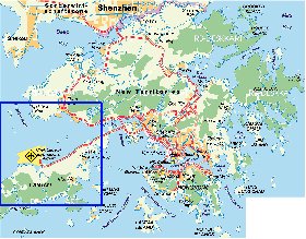 carte de Hong Kong en allemand