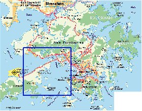 mapa de Hong Kong em alemao