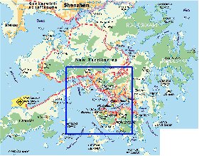 mapa de Hong Kong em alemao