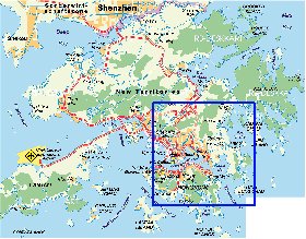 mapa de Hong Kong em alemao