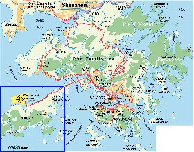 carte de Hong Kong en allemand