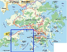 mapa de Hong Kong em alemao