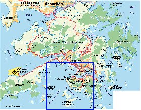 carte de Hong Kong en allemand