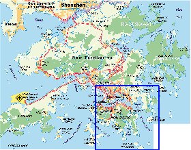 mapa de Hong Kong em alemao