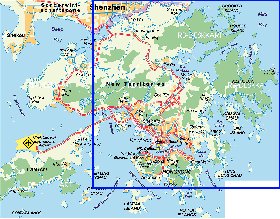 carte de Hong Kong en allemand