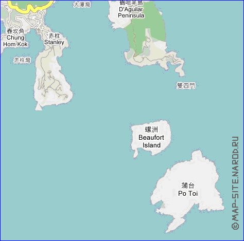 carte de Hong Kong en langue chinoise