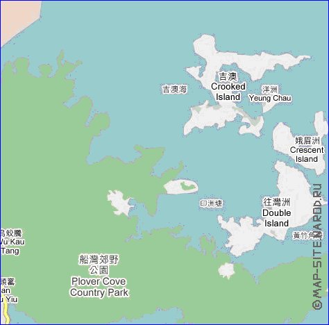 carte de Hong Kong en langue chinoise