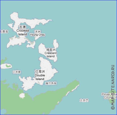 carte de Hong Kong en langue chinoise