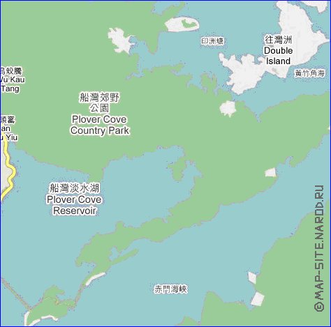 carte de Hong Kong en langue chinoise