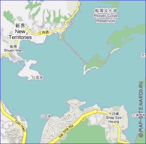 carte de Hong Kong en langue chinoise