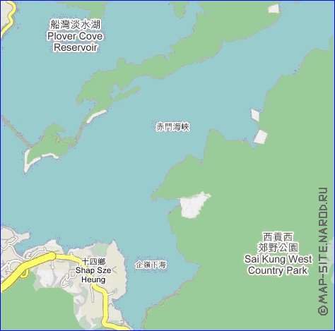 carte de Hong Kong en langue chinoise