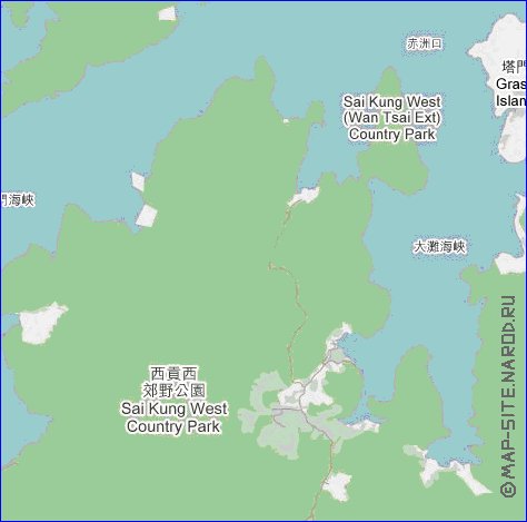 carte de Hong Kong en langue chinoise