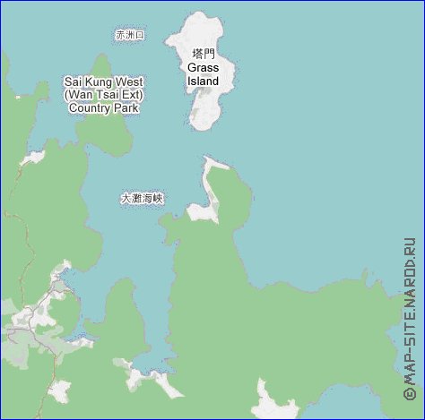 carte de Hong Kong en langue chinoise