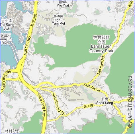 carte de Hong Kong en langue chinoise