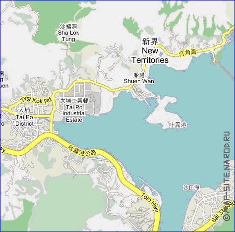 carte de Hong Kong en langue chinoise