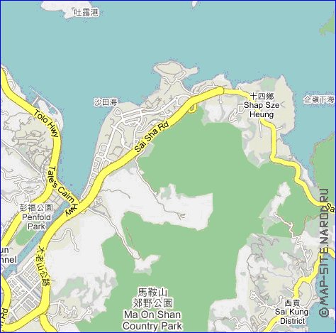 carte de Hong Kong en langue chinoise