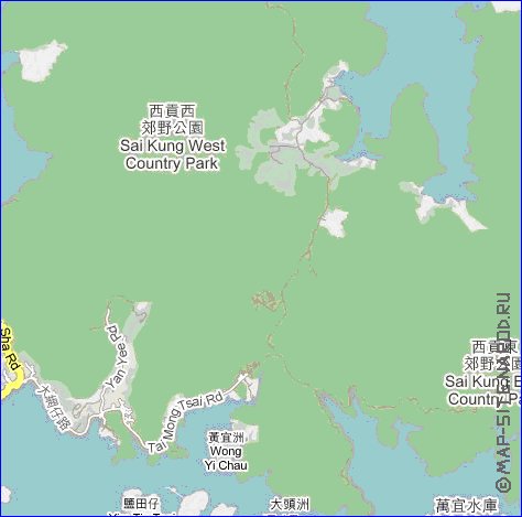 carte de Hong Kong en langue chinoise