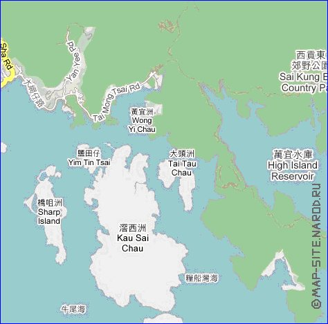 carte de Hong Kong en langue chinoise