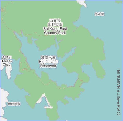 carte de Hong Kong en langue chinoise