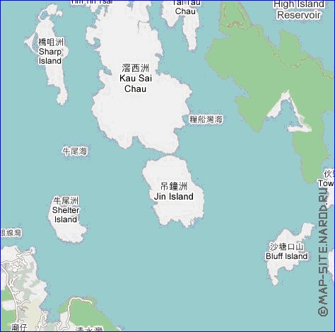 carte de Hong Kong en langue chinoise