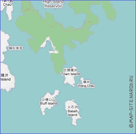 carte de Hong Kong en langue chinoise