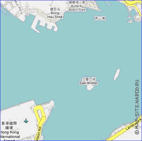 carte de Hong Kong en langue chinoise