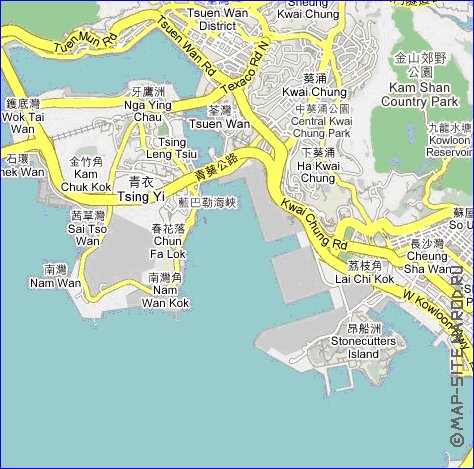 carte de Hong Kong en langue chinoise