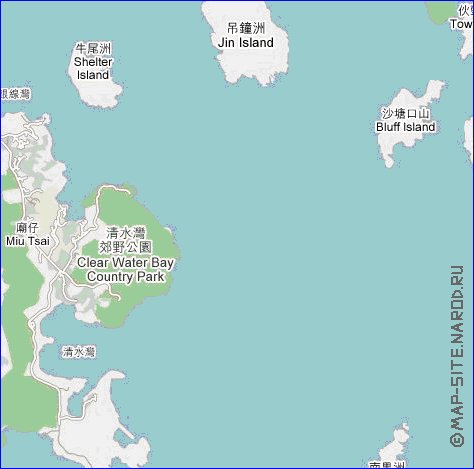 carte de Hong Kong en langue chinoise