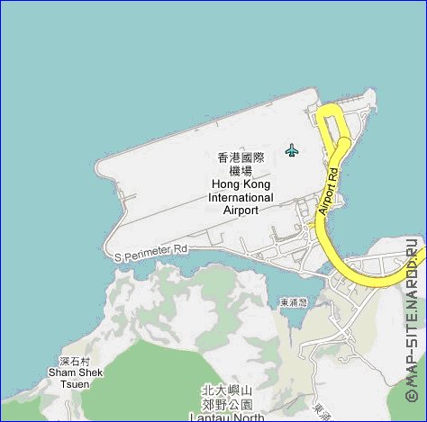 carte de Hong Kong en langue chinoise