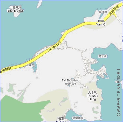 mapa de Hong Kong em chines