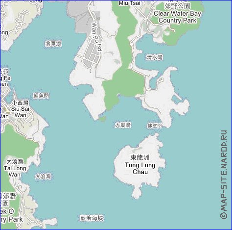 carte de Hong Kong en langue chinoise