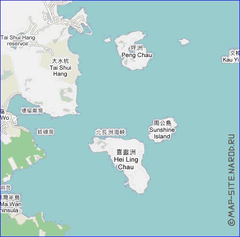 carte de Hong Kong en langue chinoise