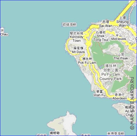 carte de Hong Kong en langue chinoise